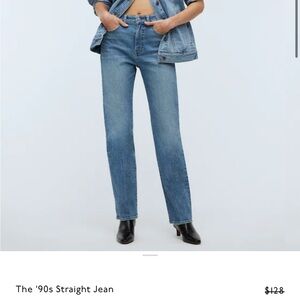 Madewell Light Blue 90s straight jean 
sold out style